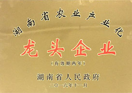 2016年湖南省农业产业化龙头企业